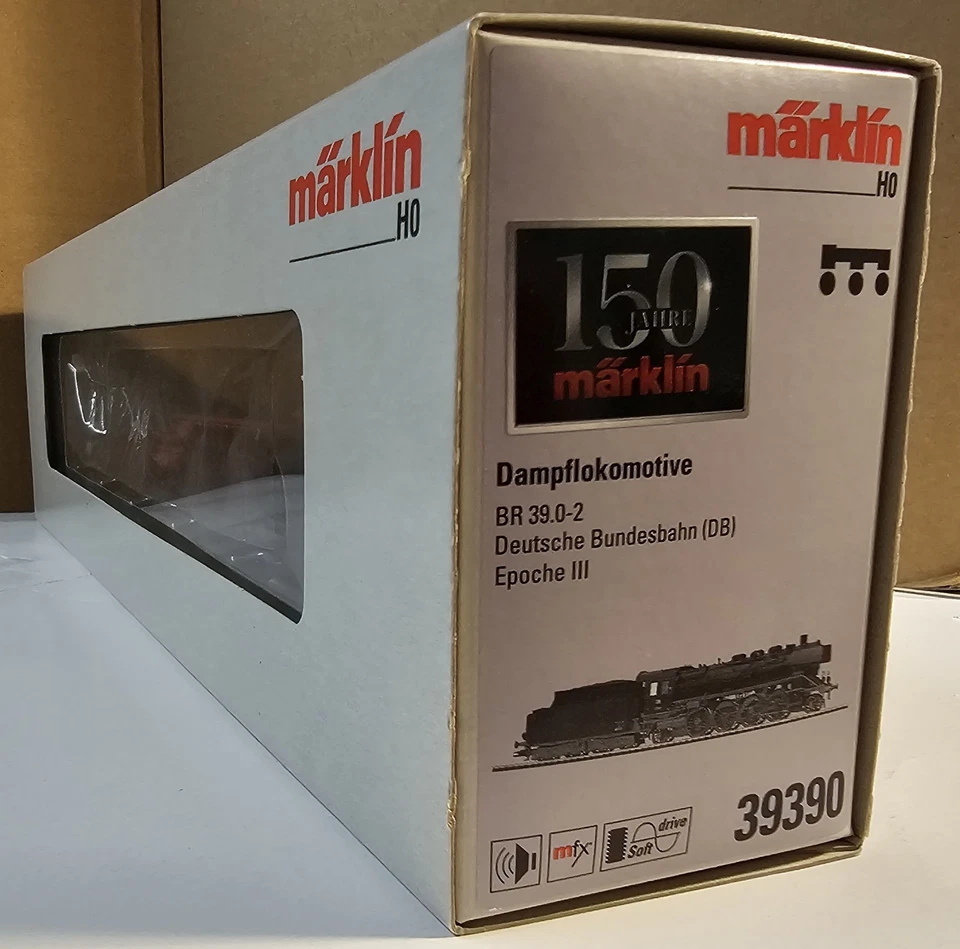 Märklin H0 39390 Dampflok BR39.0-2 der DB digital MFX Sound in OVP - Bild 4 von 4