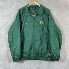 Vtg 90s Nike UO Ducks Nylon Track Jacket Mens Large Univeristy of Oregon Mesh