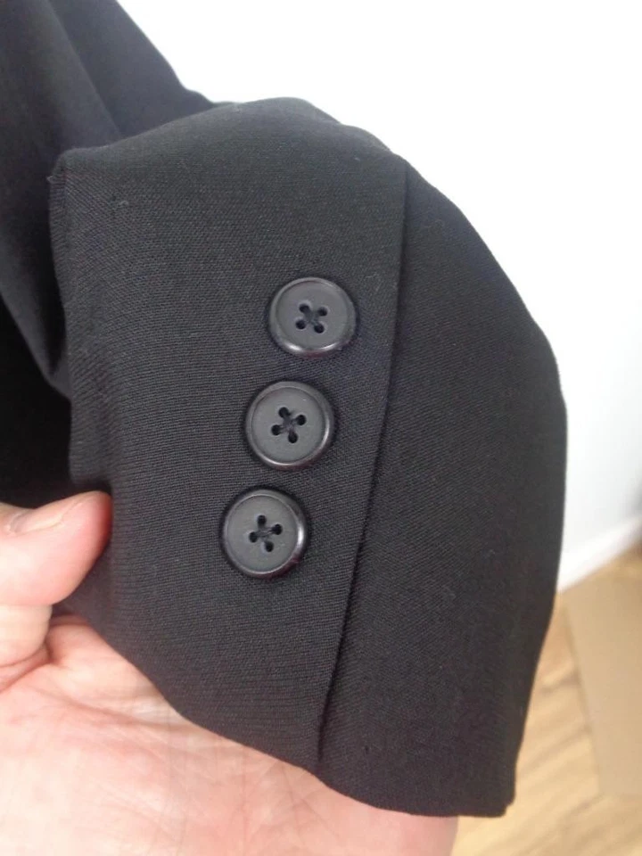 Hart Schaffner & Marx Black Tuxedo Jacket Only Mens sz 42R One Button - Image 4 of 4