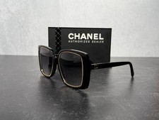 CHANEL 9157 SQUARE SUNGLASSES c.622/S6 BLACK  GOLD w/GRAY LENSES SHIPS TODAY 