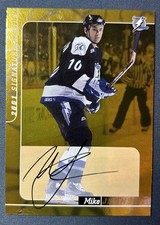 2000-01 IN THE GAME Mike Johnson Gold Signature Series #33 Auto Lightening