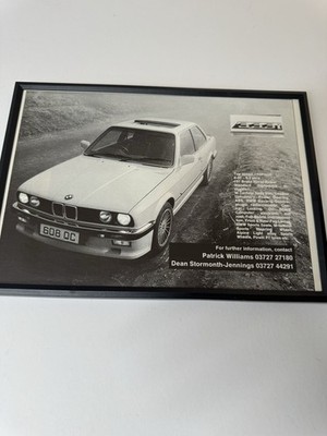Framed Original E30 BMW 323i 333i 3 Series Tuned Magazine Advert Man Cave Retro