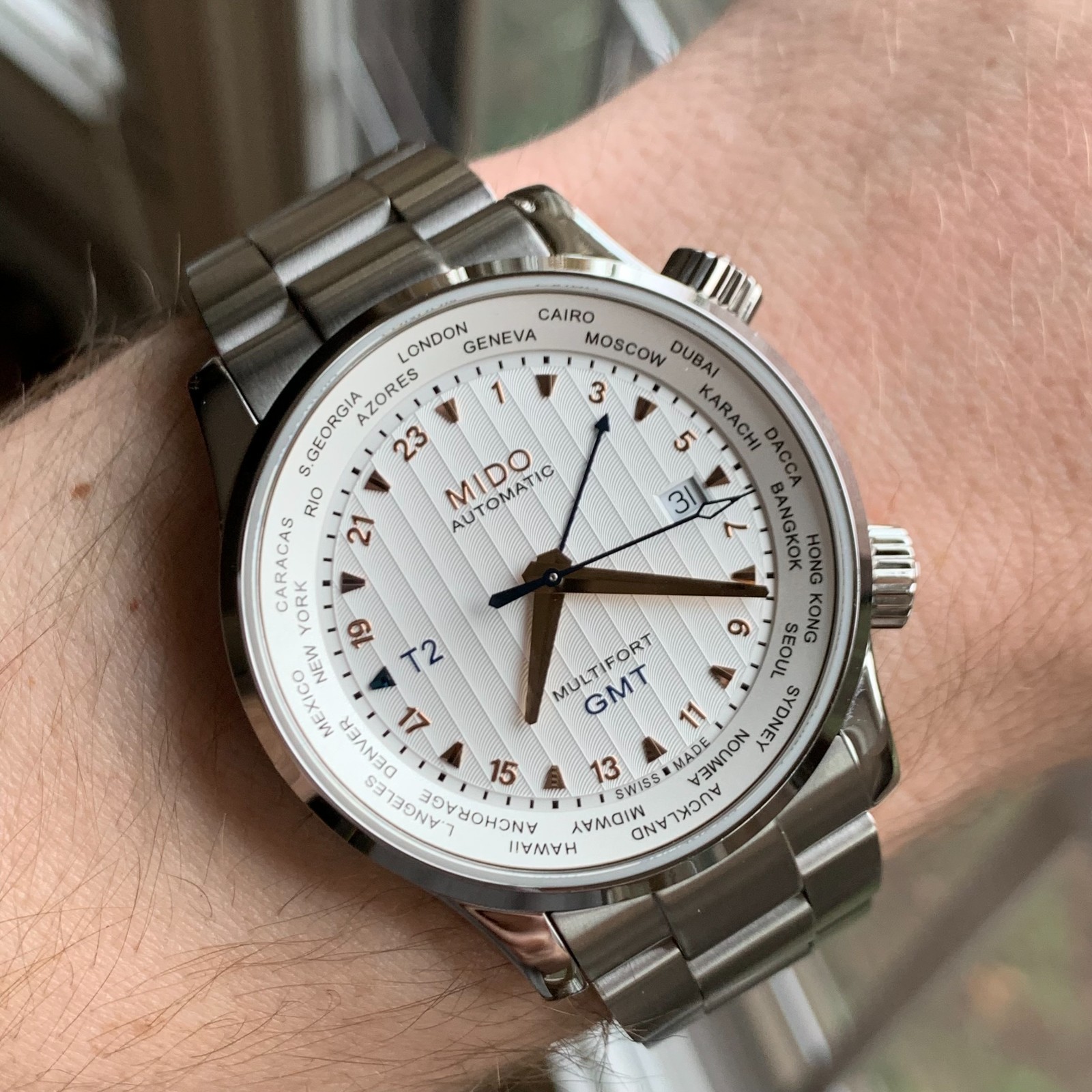 Mido Multifort GMT Worldtime Automatic M005929A M… - image 8
