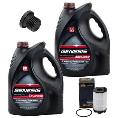Motoröl Filter Set Genesis 10W-40 10 Liter + Schraube für Audi A4 A6 VW Touareg