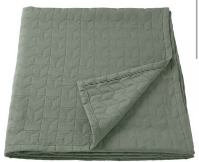 IKEA KÖLAX Bedspread, gray-green, Full/Queen 110x102  905.134.30