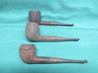 3 Vtg Dr. Grabow Westbrook Orange Spade Rusticated Estate Pipes