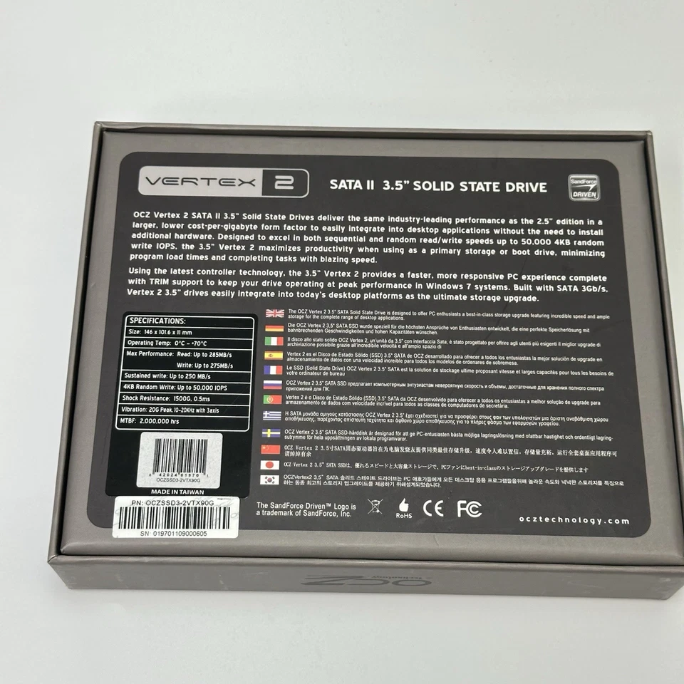 NEW OCZ Vertex 2 90GB SSD 3.5" SATA II Solid State Drive – OCZSSD3-2VTX90G - Image 2 of 4