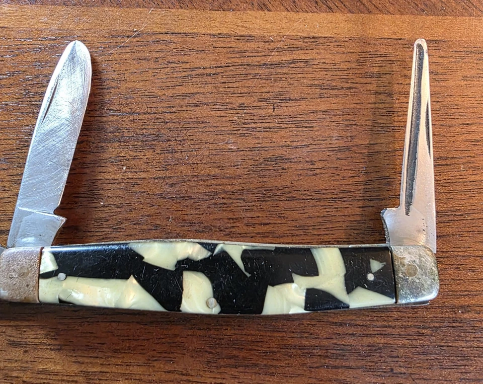 Rare Vintage STA-SHARP Stockman Folding Pocket Knife With Punch - Image 4 of 4