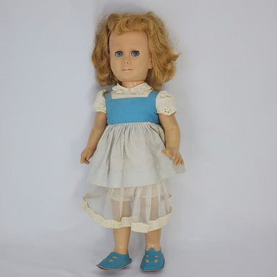 Mattel Chatty Cathy Talking Doll Vintage 1960 Blonde Blue Eyes Dress Shoes Style