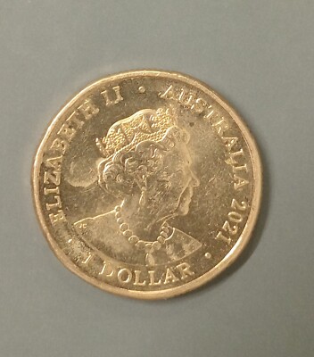 RARE 2021 AUSTRALIAN DONATION ONE DOLLAR COIN, JC INITIALS ON LEFT