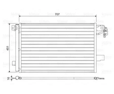 Condenser, air conditioning Valeo 814461 for VW Multivan V