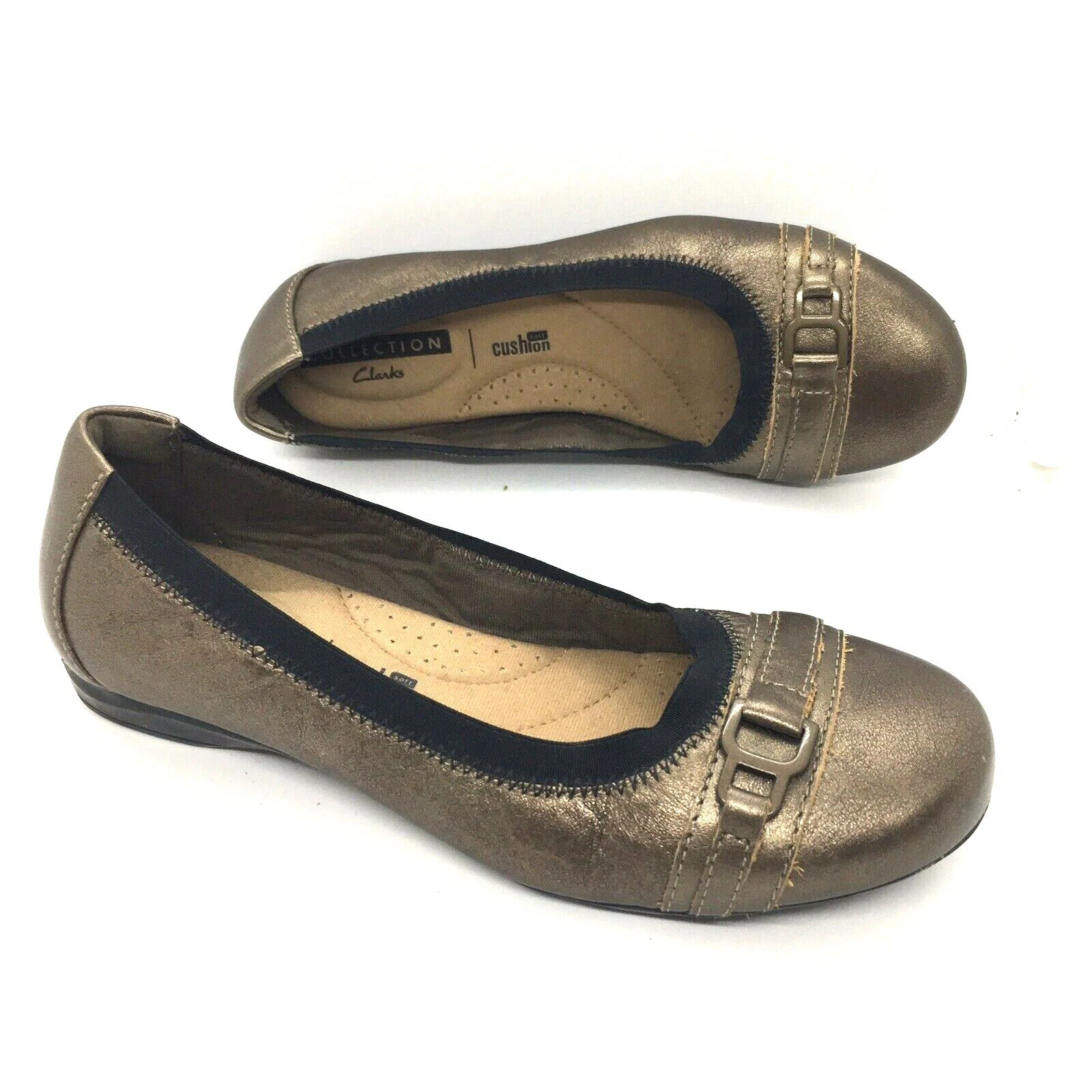 Mocassini donna Clarks Collection Kinzie Light $90 scarpe basse taglia 5 M bronzo