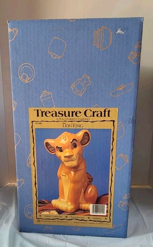 Vtg 1994 Treasure Craft Disney The Lion King Simba Ceramic Cookie Jar w/Orig Box - Picture 15 of 18