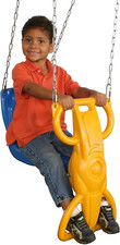 KIDS OUTDOOR SWING Glider Yellow/Blue