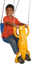KIDS OUTDOOR SWING Glider Yellow/Blue