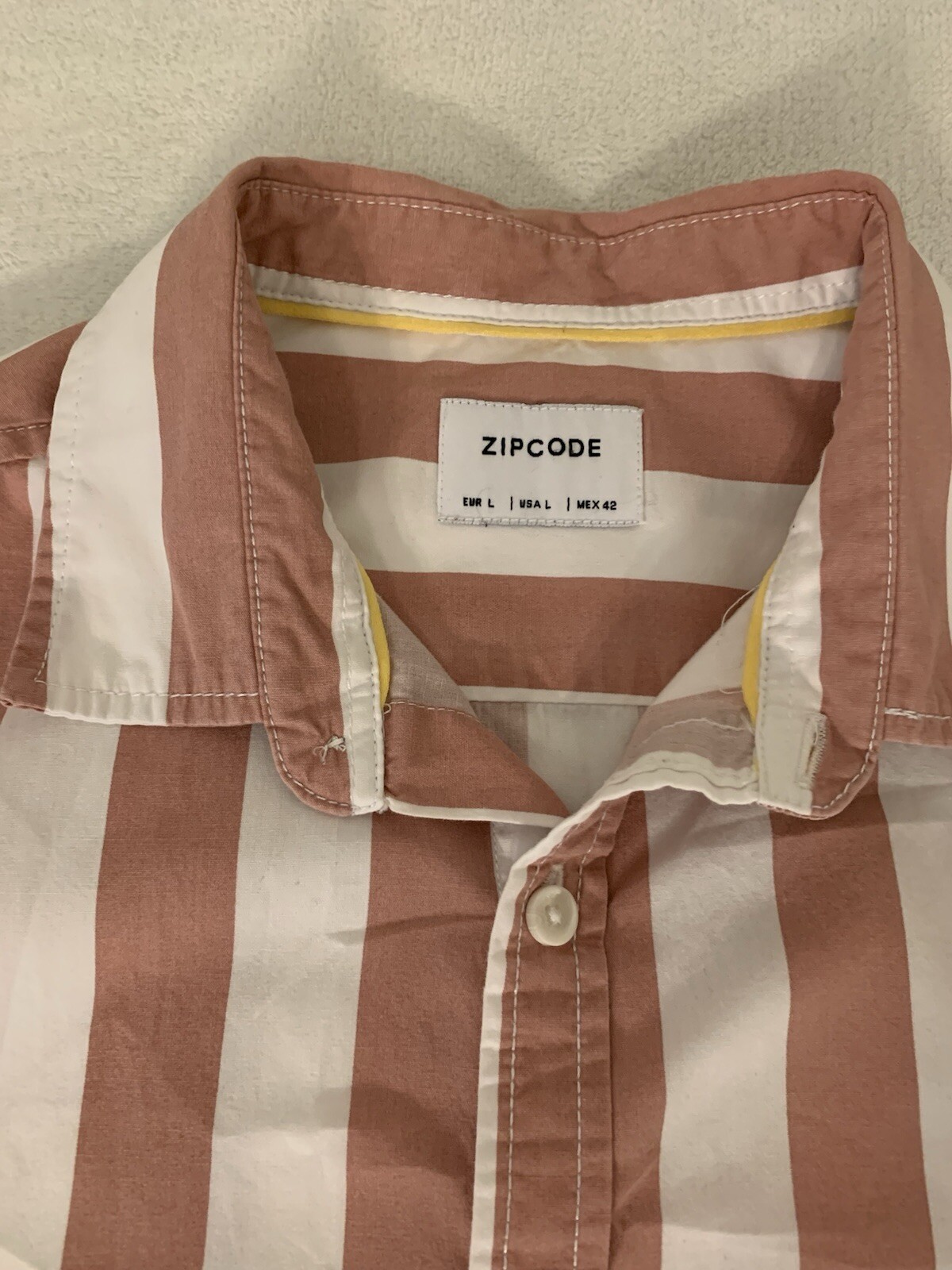 ZIPCODE Men’s Striped Button Down Short Sleeve Si… - image 8