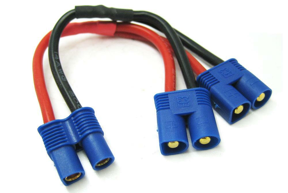 Etronix Battery Harness for 2 Packs in Parallel Adaptor EC3 Connectors ET0705