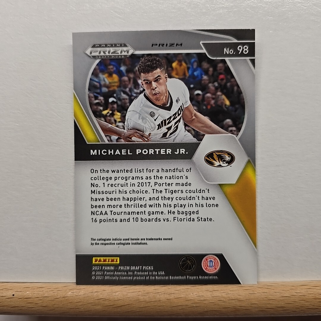 2021-22 Prizm Draft Picks Basketball Michael Porter Jr BLUE PULSAR