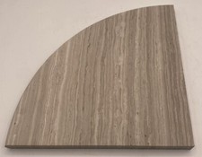 9” Marble Bathroom Corner Shelf Wooden White