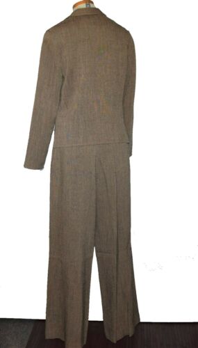JONES NEW YORK Pant Suit Size 6 Rayon Blend Beige to Olive Green Women's - Picture 3 of 9