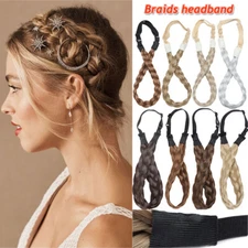 Thick Braided Headband Hair Band Plaited Chunky Braid Band Real Natural as Human