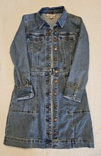 Madewell Women's Blue Denim Structured Full Button Mini Shirtdress Size 6