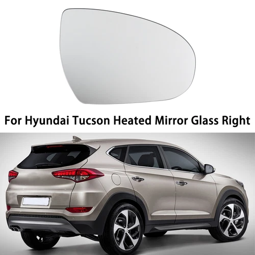 1Pcs Mirror Glass Back Heated For Hyundai Tucson Car Right Passenger Side White