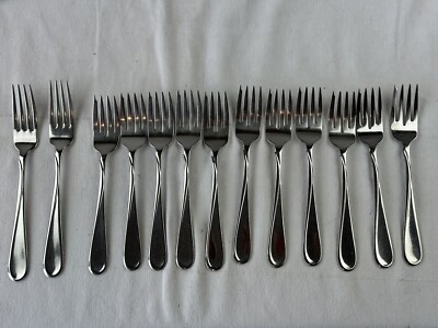LOT OF 11 Oneida USA Flight Reliance Salad Forks 6 3/4'' & 2 dinner Stainless
