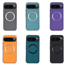 For Google Pixel 9 Pro XL 8A 8 7 Pro Mag Safe Magnetic Cloth Patten Slim Case