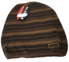 New Alaska Beanie Skull Knit Hat Multi Tone Brown Reversible Kids