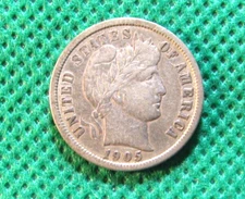 1905 O BARBER DIME - ORIGINAL - CLEAN CHEEK - BETTER COIN  #S930