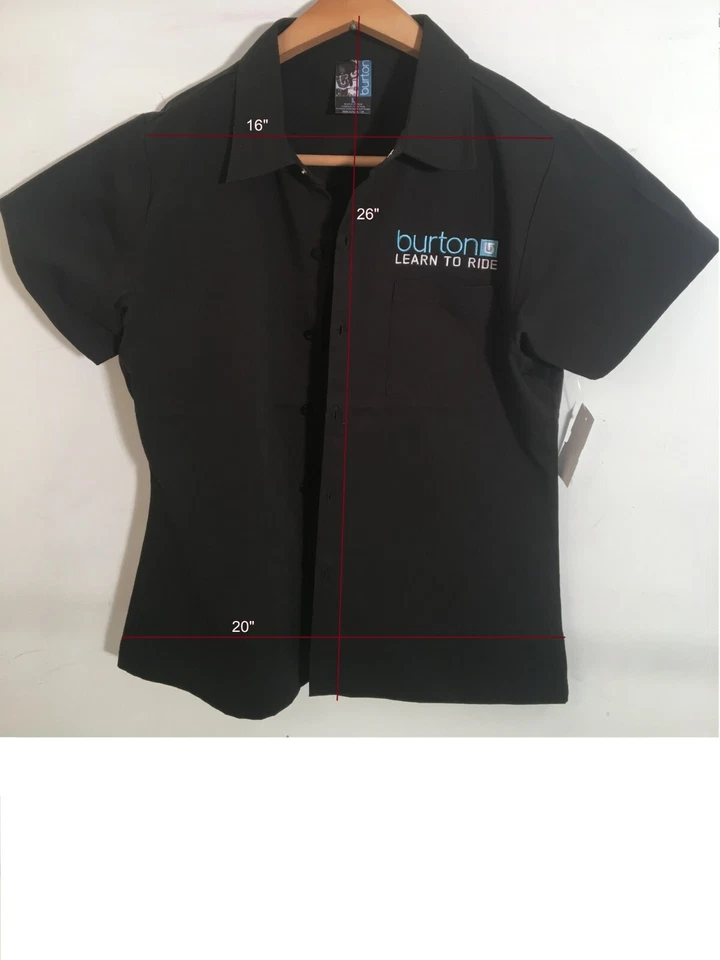 Новый BURTON молодежи вышитый - научиться ездить рубашка L - Изображение 4 из 4