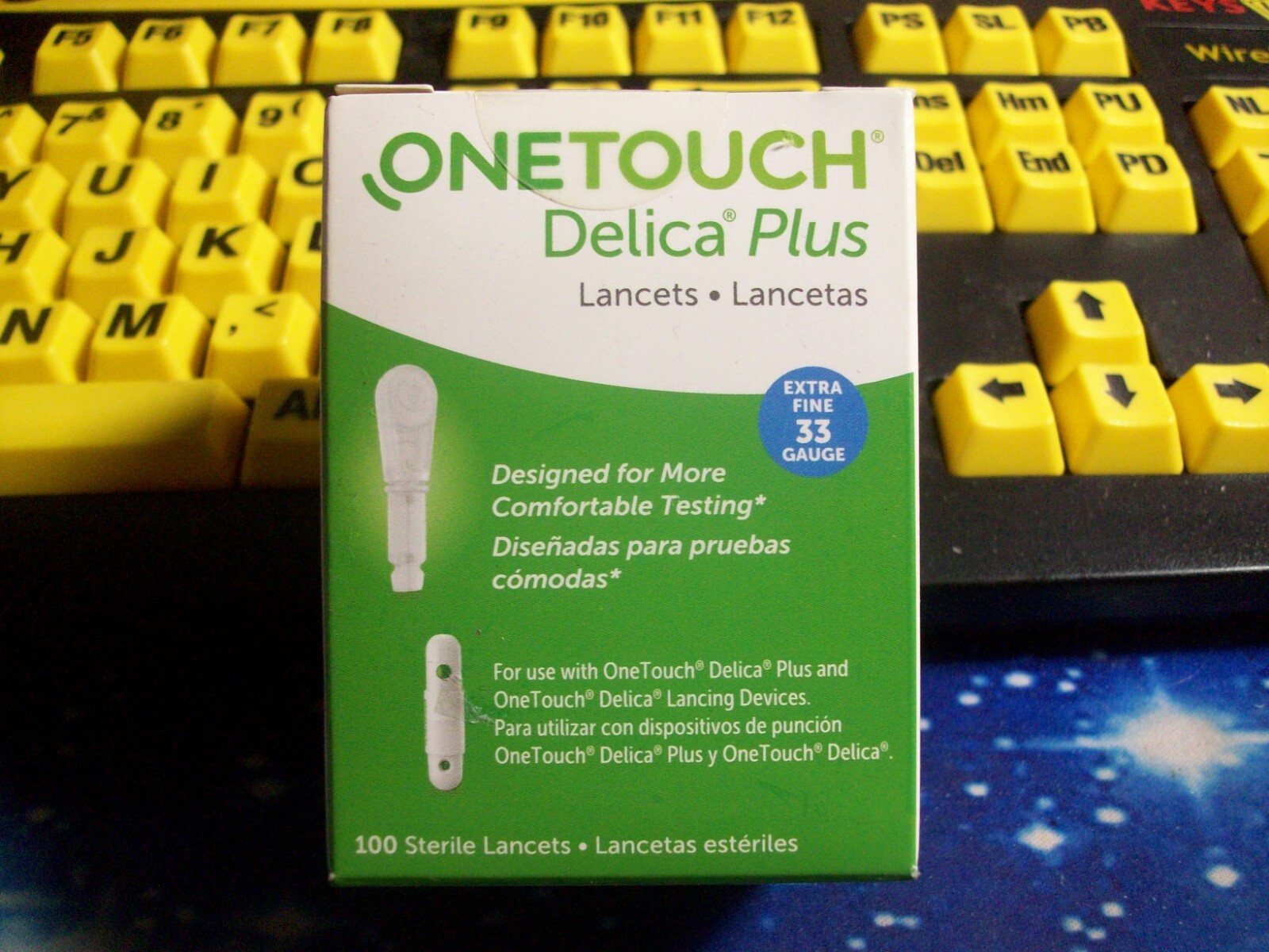 100 ONE TOUCH DELICA PLUS LANCETS, 1 BOX OF 100,SEALED BOX 33g,EXP DATE