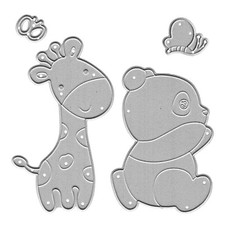 Giraffe Bear Metal Cutting Dies, Animals Die Cuts Embossing Stencils for Card...