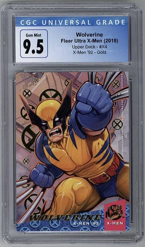 CGC 9.5 2018 Fleer Ultra Marvel X-Men '92 Gold /99 Wolverine #X4 BLUE LABEL