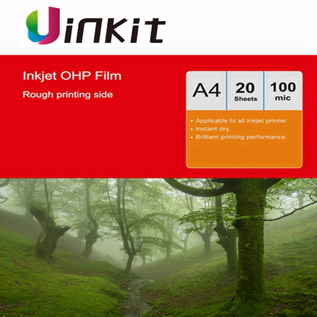 A4 OHP Film  For Inkjet - 20sheets Overhead Projector Film Ink Fog Clear Uinkit