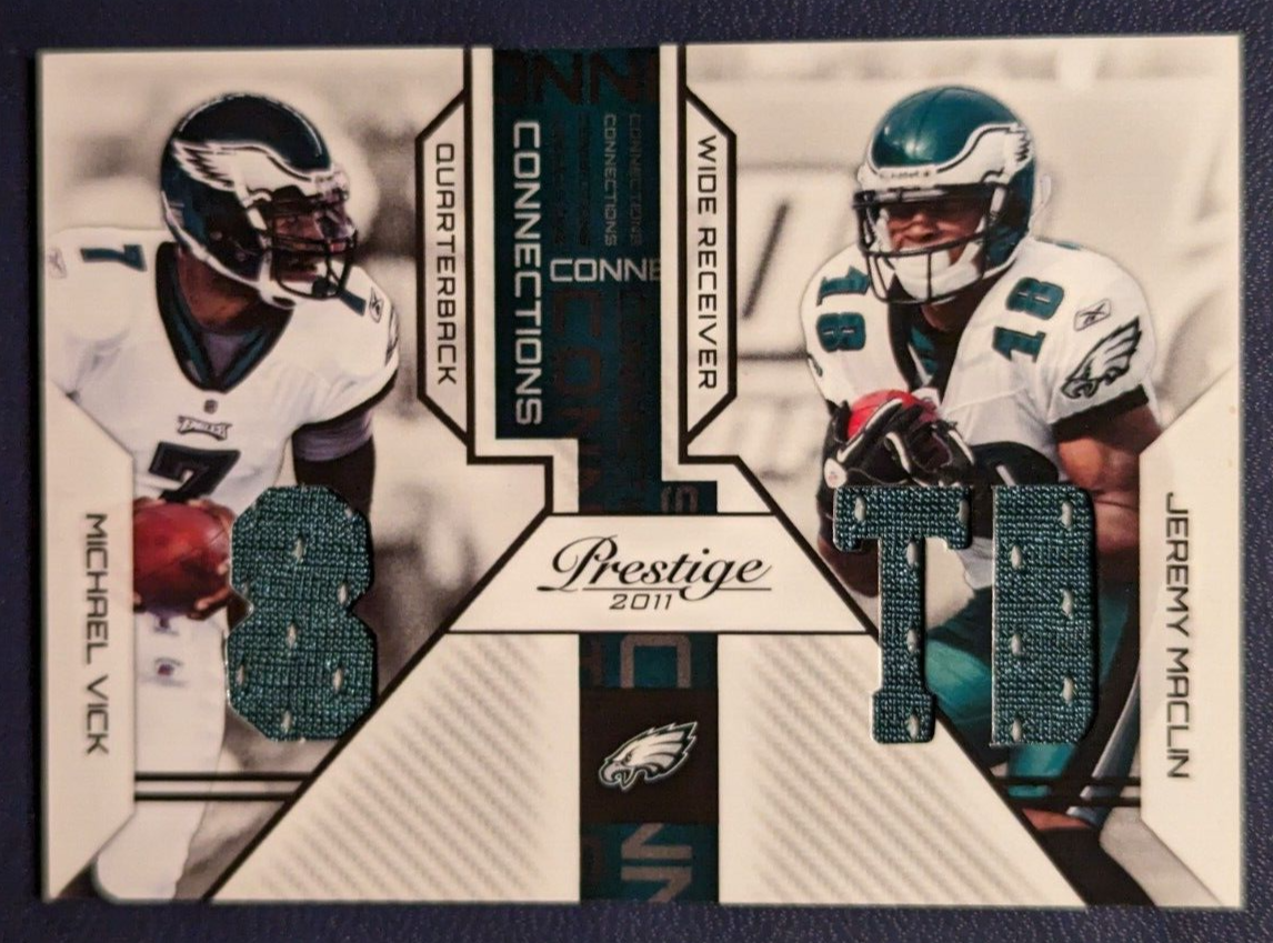 2011 Prestige Connections JERSEYS Michael Vick / J. Maclin (/250