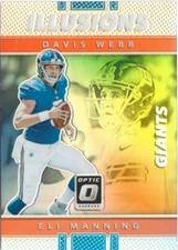 2017 Donruss Optic Eli Manning Davis Webb #22 Silver Prizm SP RC