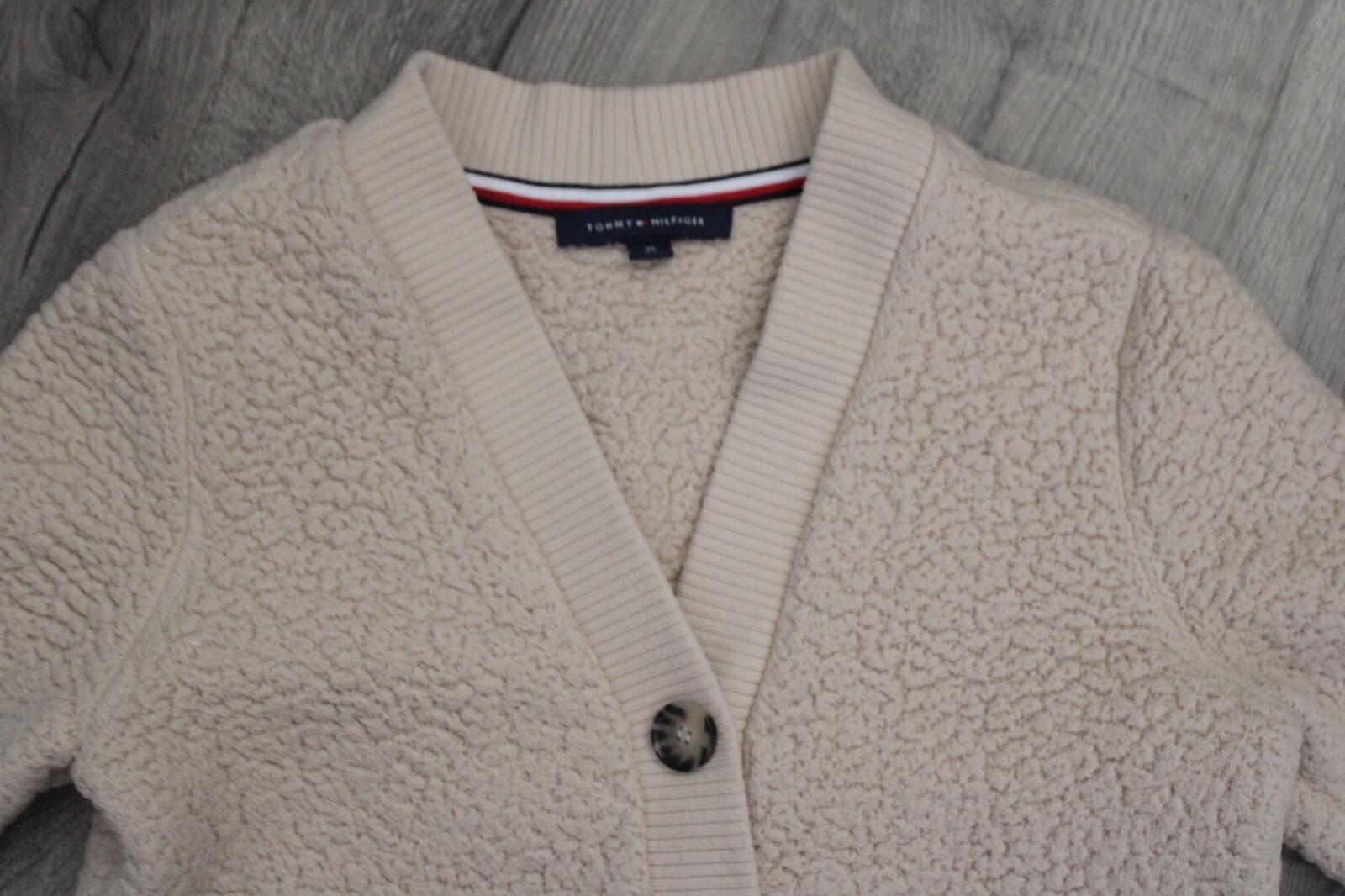 TOMMY HILFIGER Faux Fur Button Three Button Cardi… - image 2