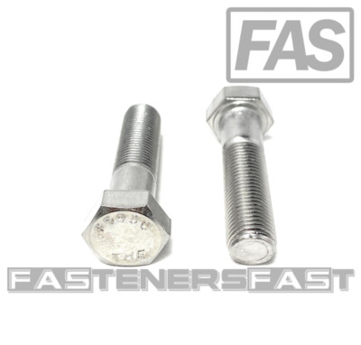 (5) 1/2-20x2 Stainless Steel Hex Cap Screws Hex Bolts (UNF) FINE THREAD