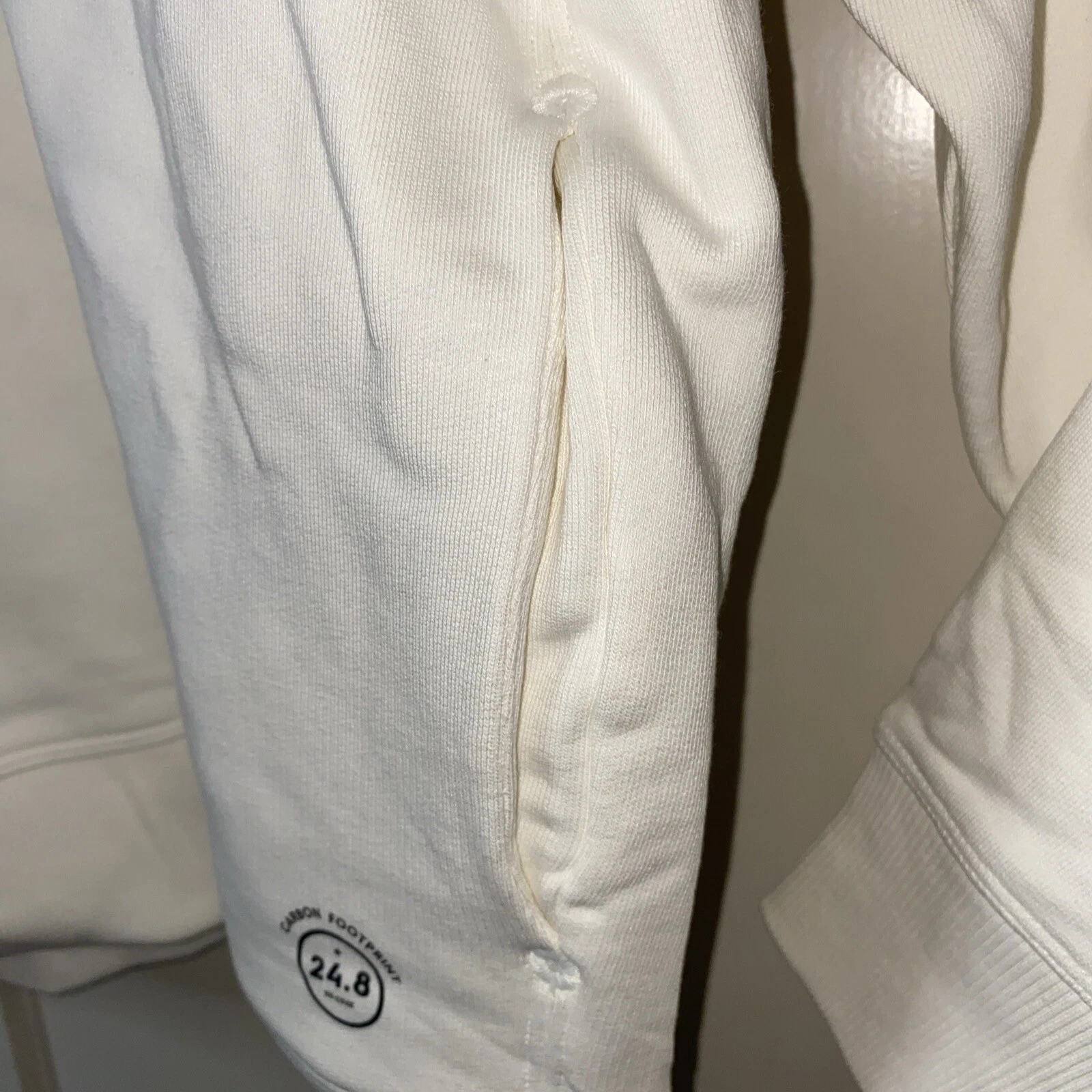 OFF WHITE Felpa con cappuccio Allbirds taglia L limitata R&R bianca naturale accendino battistrada $128