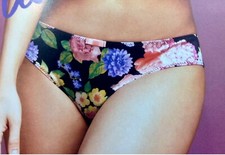 Women Vintage Panties,Bikinis"Ilusion"Size XL Floral Satin SoftShinyW/Decoration