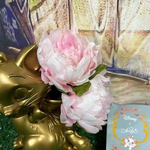 DISNEY PARK ANN SHEN ARISTOCATS MARIE GOLD STATUE VASE PFLANZER ROSA BLUME H9 - Bild 7 von 12
