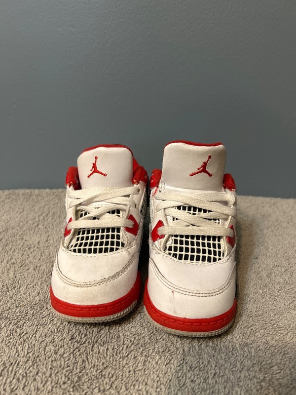 Nike Air Jordan 4 Retro Red and White Size 8C shoes
