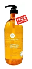 BIG LUSETA Citrus & Collagen Body Wash 33.8 fl oz/1 Liter Energizing & Hydrating
