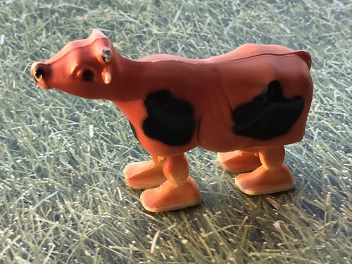 VTG RAMP WALKER BROWN COW WITH BLACK SPOTS Made in HONG KONG