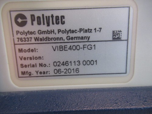 2016 Polytec CLV-2534 V2 Kompaktes Laser-Vibrometer mit DMS, Anschlussdose, Laser, - Bild 10 von 16