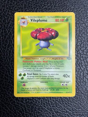 Pokémon TCG Vileplume Jungle 31/64 Regular Unlimited Rare LP-