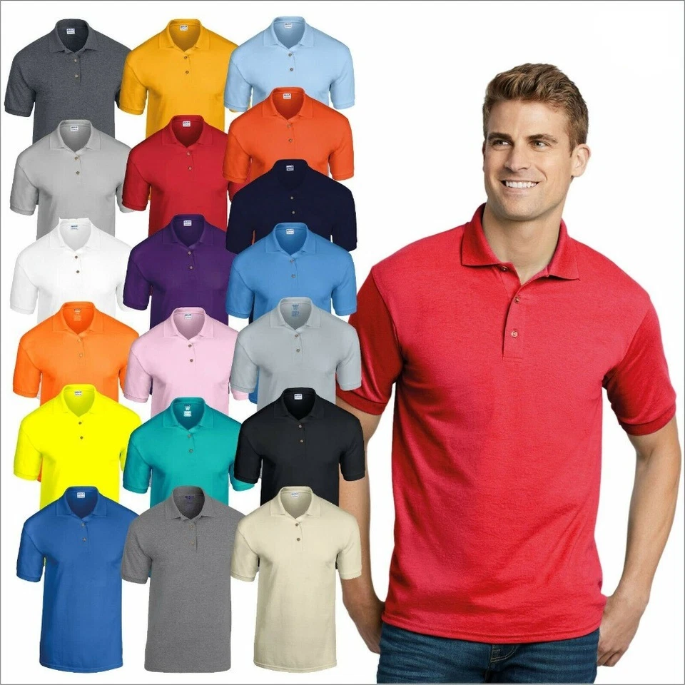 Camisa polo Gildan para hombre rendimiento adulto interlock manga corta 8800