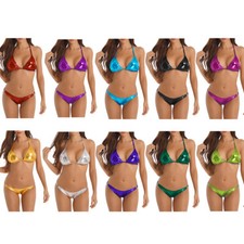 Women Swimsuit Two Piece Lingerie Sets Beach Swimwear Bottoms Bikini Bra Pool